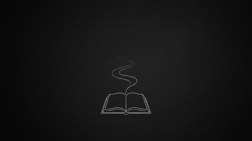 Libro stilizzato su sfondo nero